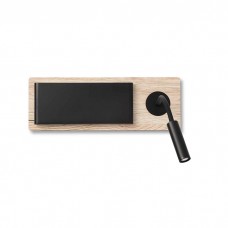 Спот Faro 20062 MOOD RCT Black and wood wall lamp with reader, 3 Вт, 67 лм, 3000K