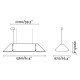 Подвесной светильник Faro 20109 Fonovia 1560 Grey pendant lamp 25W 4000K, 25 Вт, 1900 лм, 4000K