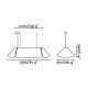 Підвісний світильник Faro 20110 Fonovia 1560 Grey pendant lamp 25W 3000K, 25 Вт, 1800 лм, 3000K