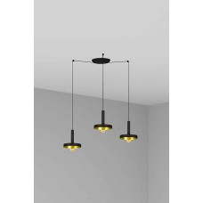 Люстра - Faro 20160-3L Whizz 3L Black/golden pendant lamp