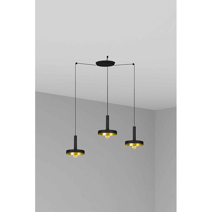 Люстра - Faro 20160-3L Whizz 3L Black/golden pendant lamp