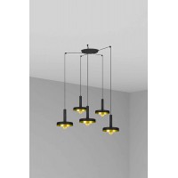 Люстра - Faro 20160-5L Whizz 5L Black/golden pendant lamp