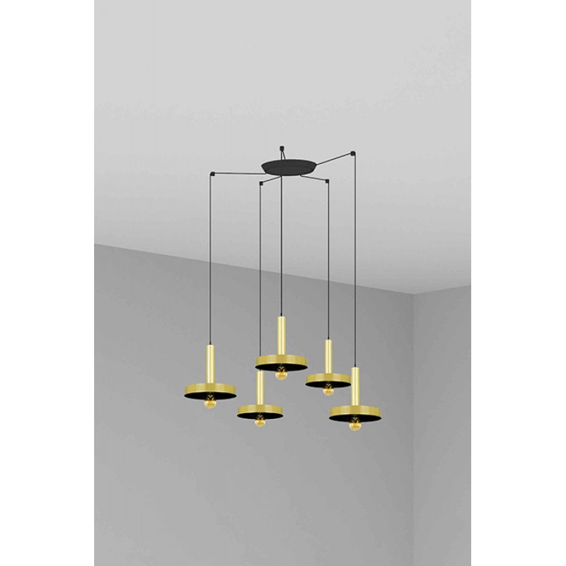 Люстра - Faro 20161-5L Whizz 5L Golden/black pendant lamp