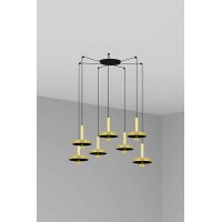 Люстра - Faro 20161-7L Whizz 7L Golden/black pendant lamp Люстра - Faro 20161-7L Whizz 7L Golden/black pendant lamp