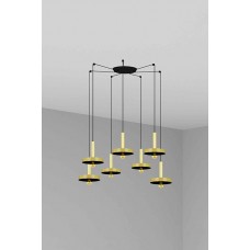 Люстра - Faro 20161-7L Whizz 7L Golden/black pendant lamp