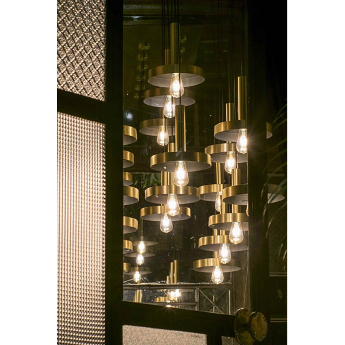 Люстра - Faro 20161-7L Whizz 7L Golden/black pendant lamp