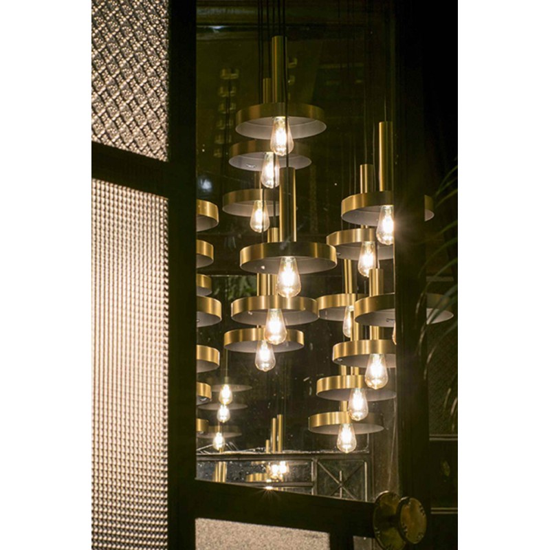 Люстра - Faro 20161-7L Whizz 7L Golden/black pendant lamp