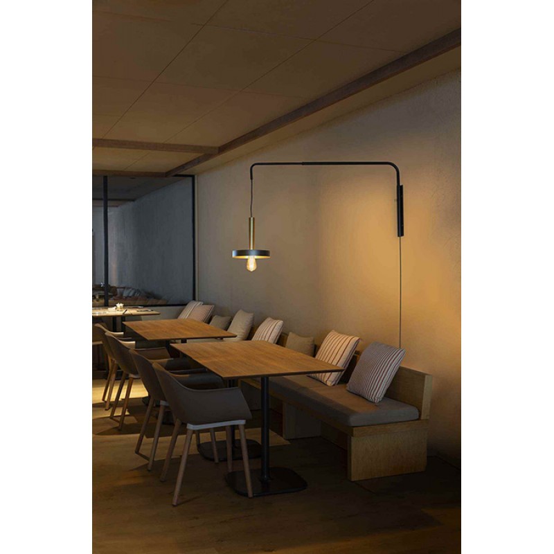 Бра - Faro 20167 Whizz Black and satin gold extensible wall lamp