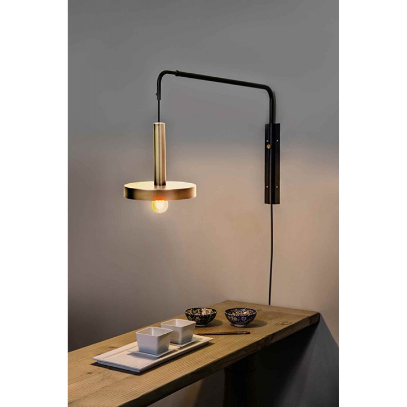 Бра - Faro 20168 Whizz Satin gold and black extensible wall lamp