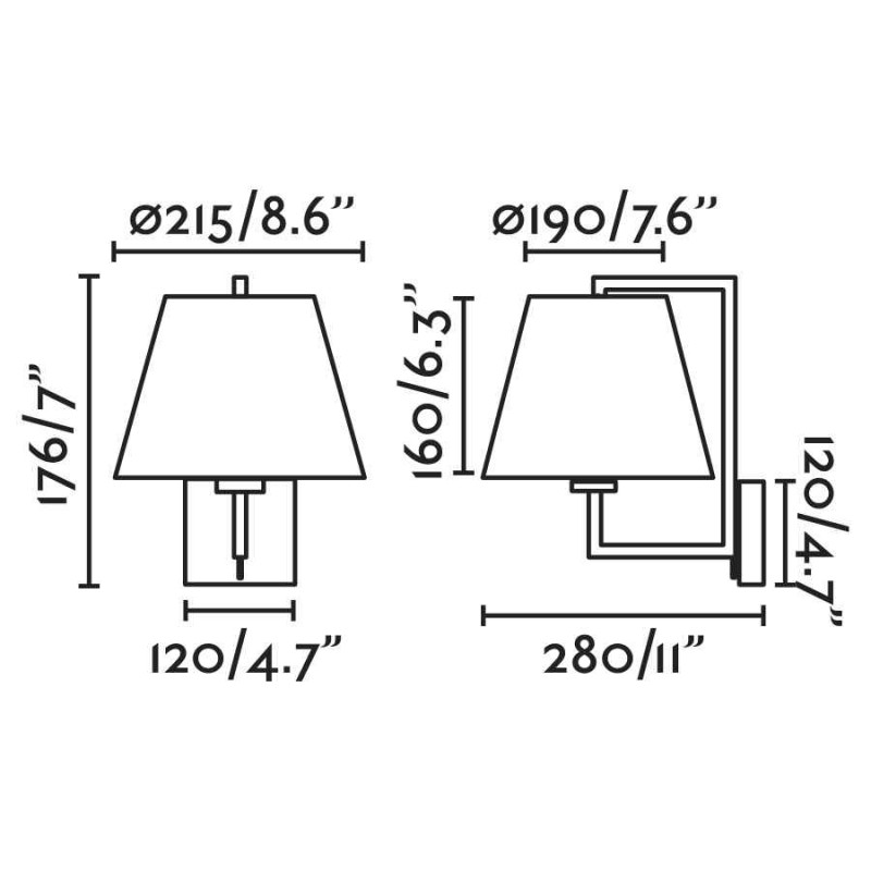 Бра - Faro 20171-03 Frame Old gold/black wall lamp