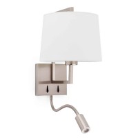 Бра Faro 20172-01 Frame Matt nickel/white wall lamp with reader