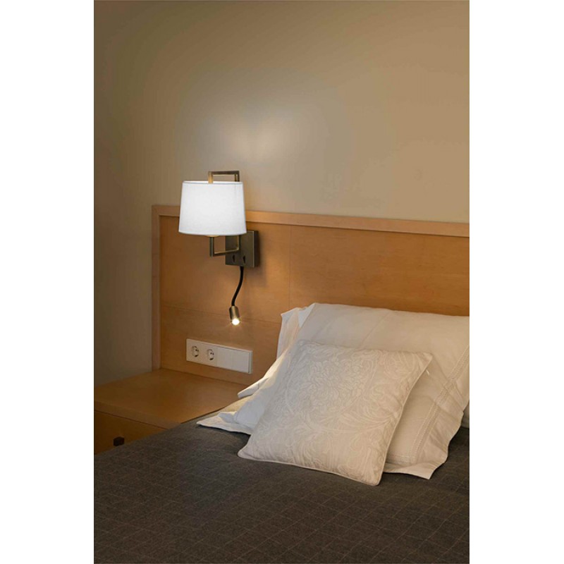 Бра Faro 20173-01 Frame Old gold/white wall lamp with reader