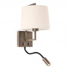 Бра - Faro 20173-02 Frame Old gold/beige wall lamp with reader