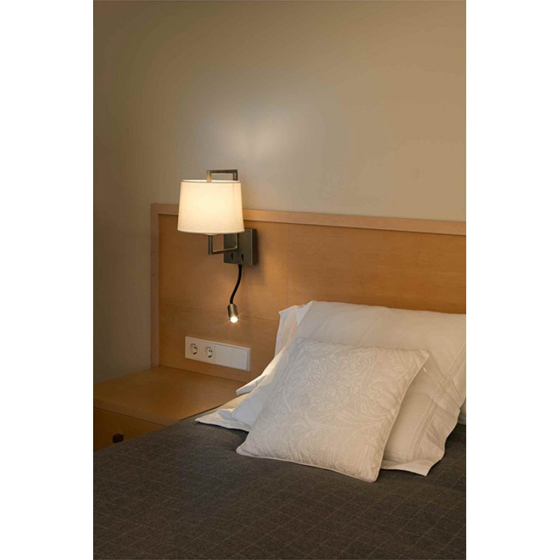 Бра - Faro 20173-02 Frame Old gold/beige wall lamp with reader