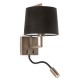 Бра - Faro 20173-03 Frame Old gold/black wall lamp with reader