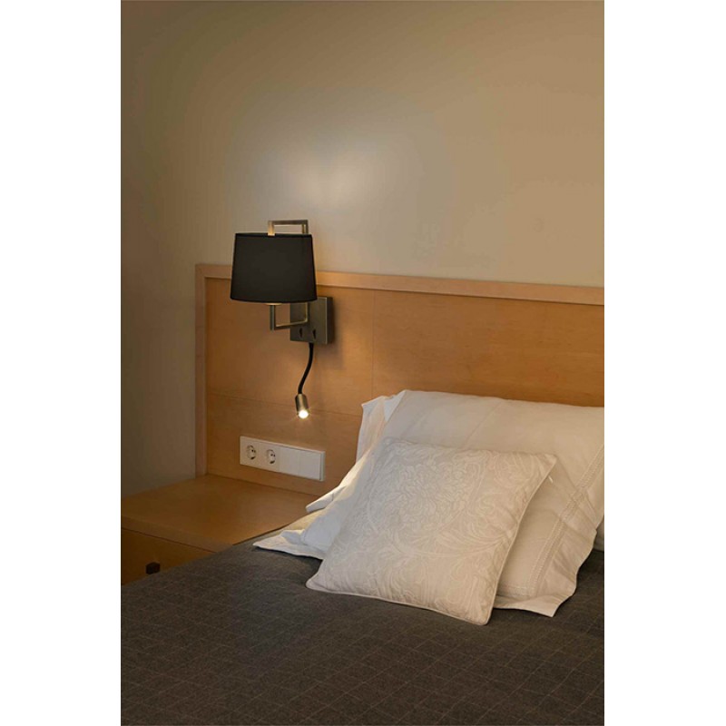 Бра - Faro 20173-03 Frame Old gold/black wall lamp with reader
