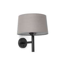 Бра - Faro 20221-129 Windsor Wall Lamp Black Shade Gray 1xE27