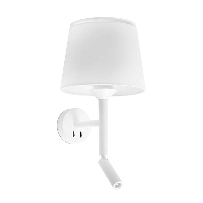 Бра - Faro 20302-92 SAVOY White/white wall lamp with reader