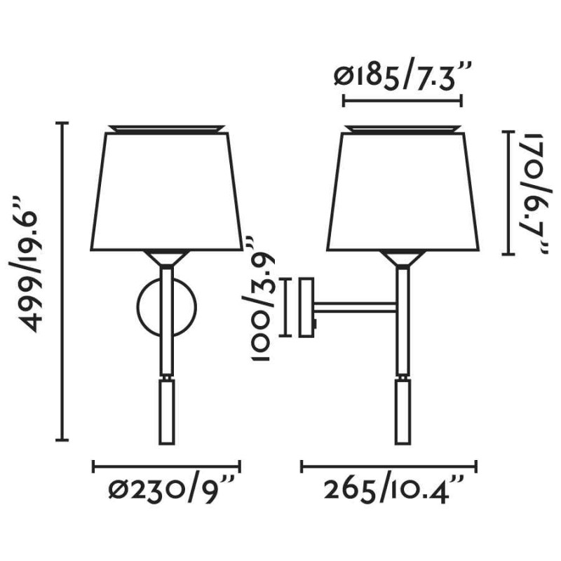 Бра - Faro 20302-92 SAVOY White/white wall lamp with reader