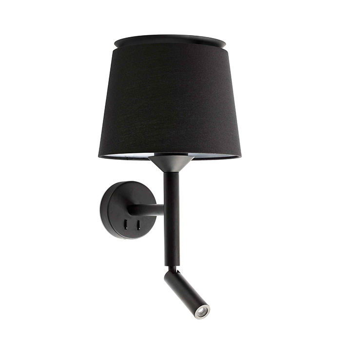 Бра - Faro 20303-93 SAVOY Black/black wall lamp with reader