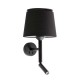 Бра - Faro 20303-93 SAVOY Black/black wall lamp with reader