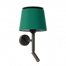 Бра - Faro 20303-94 SAVOY Black/green wall lamp with reader