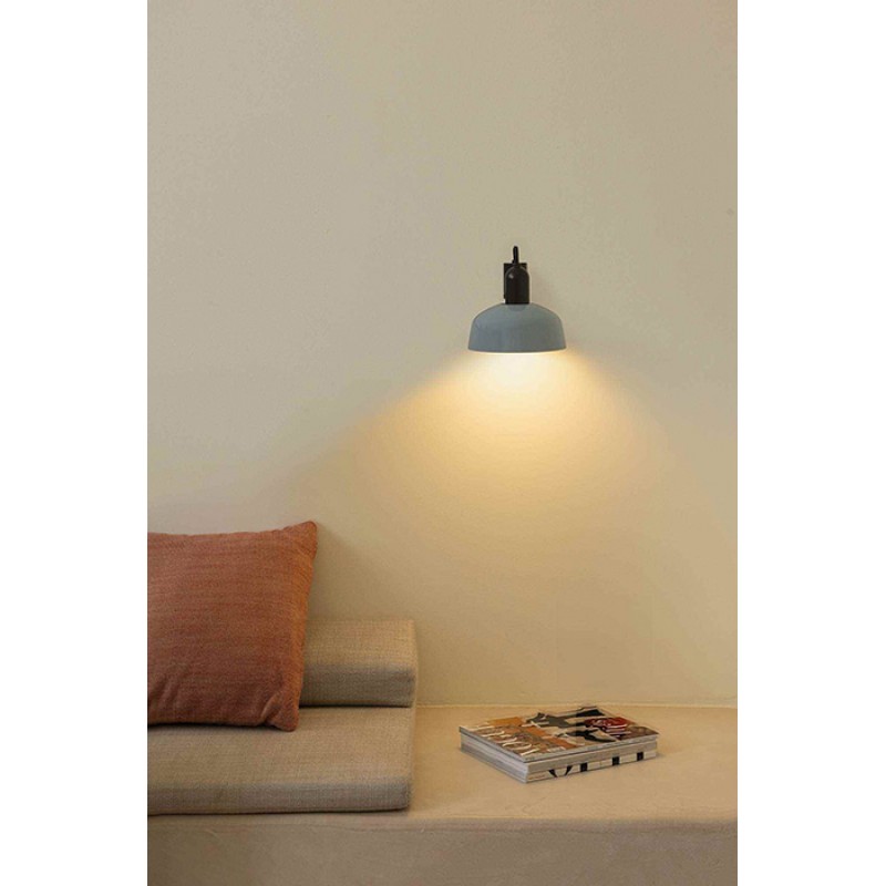 Бра - Faro 20335-142 Tatawin Wall Lamp Shade Metal Blue Grayish 1xE27