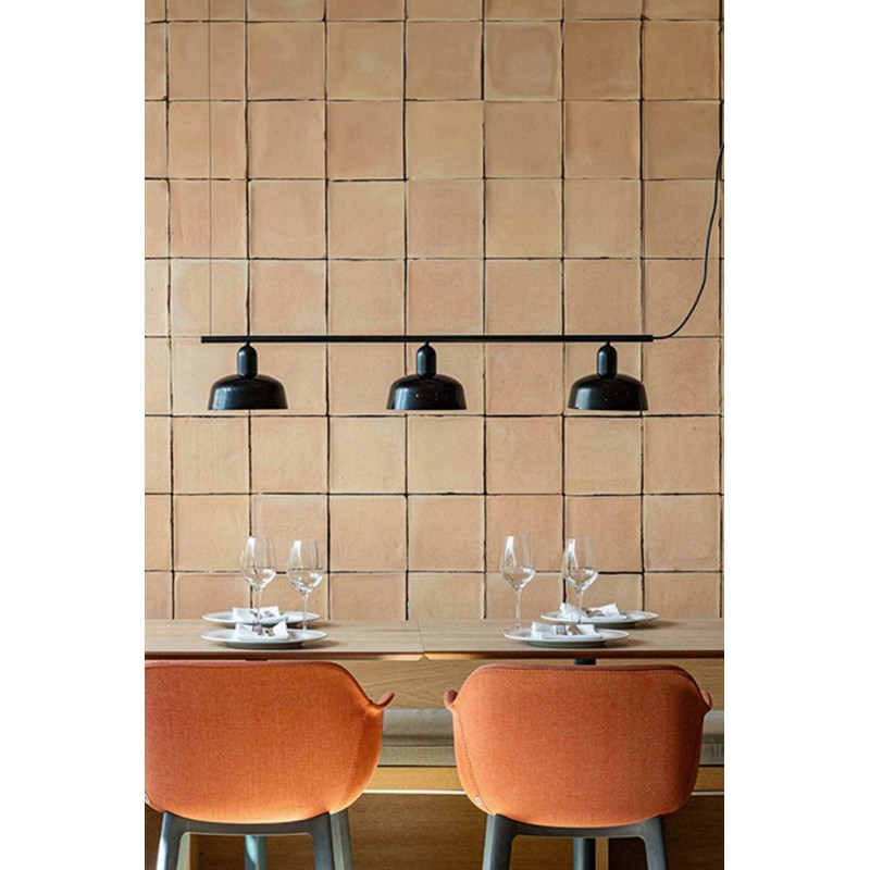 Подвесной светильник Faro 20338-141 Tatawin Pendant Lamp Lin. Shade Metal S Black 3xE2