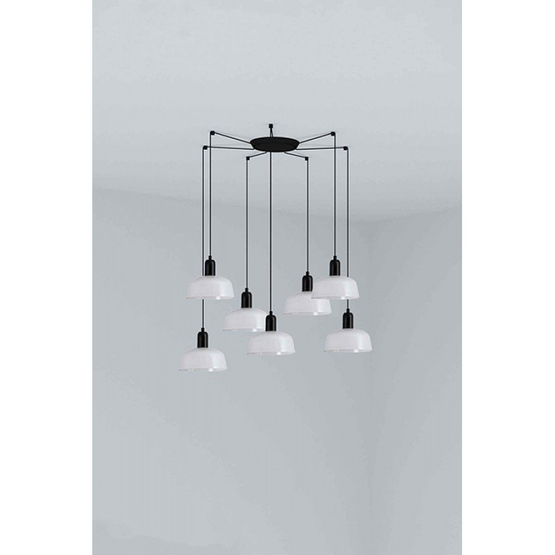 Люстра - Faro 20340-140-7L Tatawin Pendant Lamp Shade Metal S White 7xE27