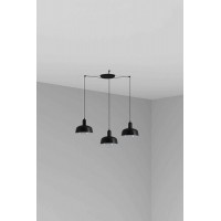 Люстра - Faro 20340-141-3L Tatawin Pendant Lamp Shade Metal S Black 3xE27