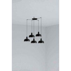 Люстра - Faro 20340-141-5L Tatawin Pendant Lamp Shade Metal S Black 5xE27