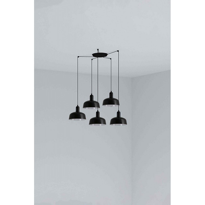 Люстра - Faro 20340-141-5L Tatawin Pendant Lamp Shade Metal S Black 5xE27