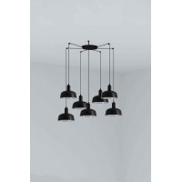 Люстра Faro 20340-141-7L Tatawin Pendant Lamp Shade Metal S Black 7xE27