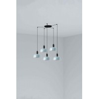 Люстра - Faro 20340-142-5L Tatawin Pendant Lamp Scr. Metal S Blue Grayish 5xE