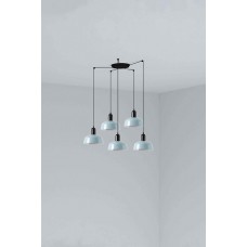 Люстра - Faro 20340-142-5L Tatawin Pendant Lamp Scr. Metal S Blue Grayish 5xE