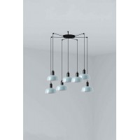 Люстра Faro 20340-142-7L Tatawin Pendant Lamp Scr. Metal S Blue Grayish 7xE
