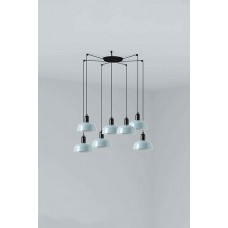 Люстра - Faro 20340-142-7L Tatawin Pendant Lamp Scr. Metal S Blue Grayish 7xE
