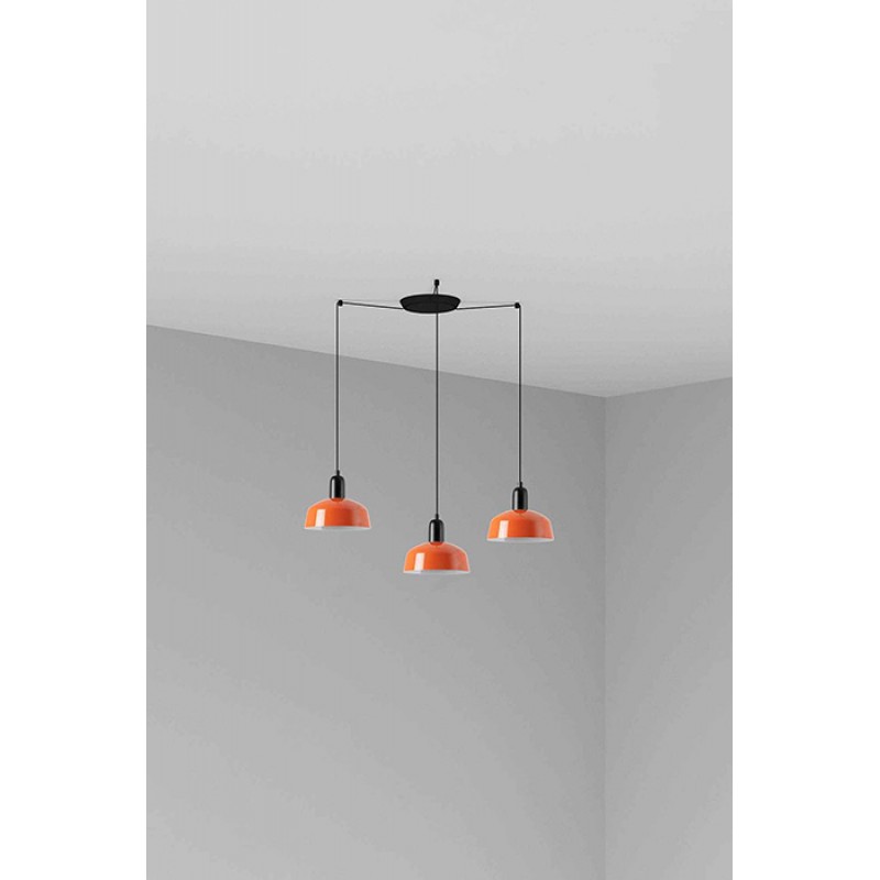 Люстра - Faro 20340-143-3L Tatawin Pendant Lamp Scr. Metal S Orange Red. 3xE2