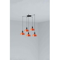Люстра Faro 20340-143-5L Tatawin Pendant Lamp Scr. Metal S Orange Red. 5xE2
