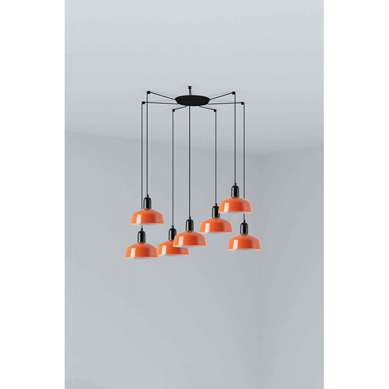 Люстра Faro 20340-143-7L Tatawin Pendant Lamp Scr. Metal S Orange Red. 7xE2