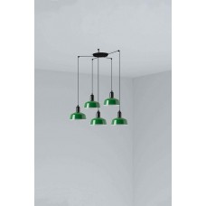 Люстра - Faro 20340-144-5L Tatawin Pendant Lamp Shade Metal S Green 5xE27