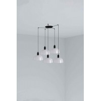Люстра - Faro 20340-145-5L Tatawin Pendant Lamp Shade Metal M White 5xE27