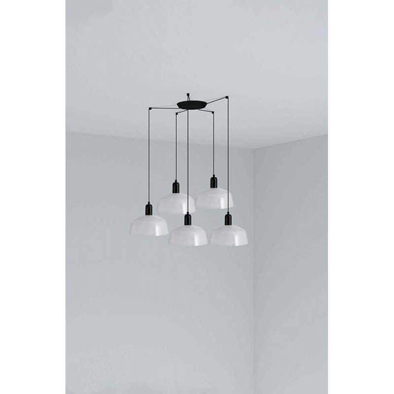 Люстра - Faro 20340-145-5L Tatawin Pendant Lamp Shade Metal M White 5xE27