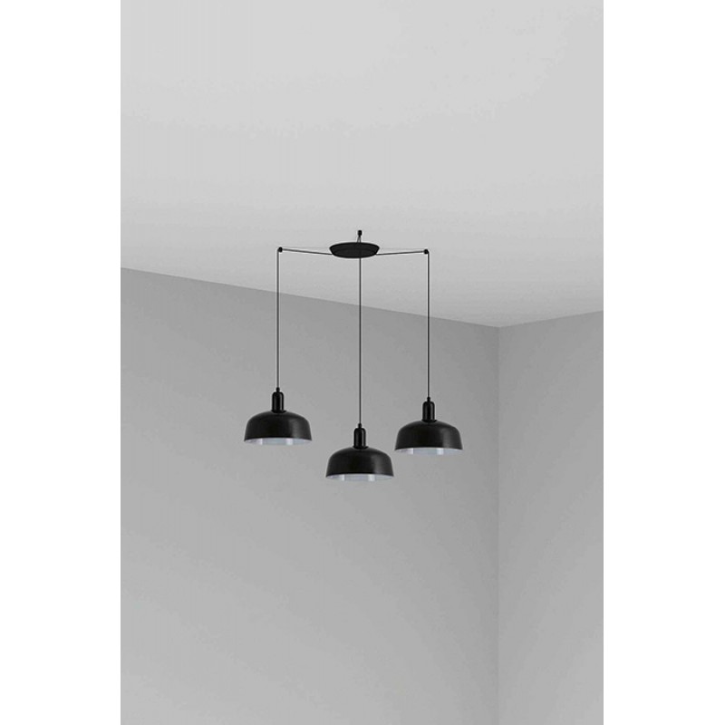 Люстра - Faro 20340-146-3L Tatawin Pendant Lamp Shade Metal M Black 3xE27