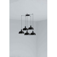 Люстра Faro 20340-146-5L Tatawin Pendant Lamp Shade Metal M Black 5xE27