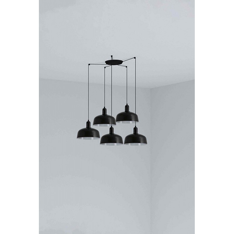 Люстра - Faro 20340-146-5L Tatawin Pendant Lamp Shade Metal M Black 5xE27
