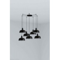 Люстра Faro 20340-146-7L Tatawin Pendant Lamp Shade Metal M Black 7xE27