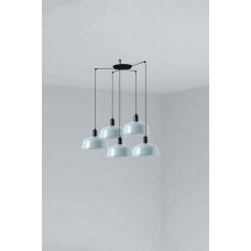 Люстра - Faro 20340-147-5L Tatawin Pendant Lamp Scr. Metal M Blue Grayish 5xE