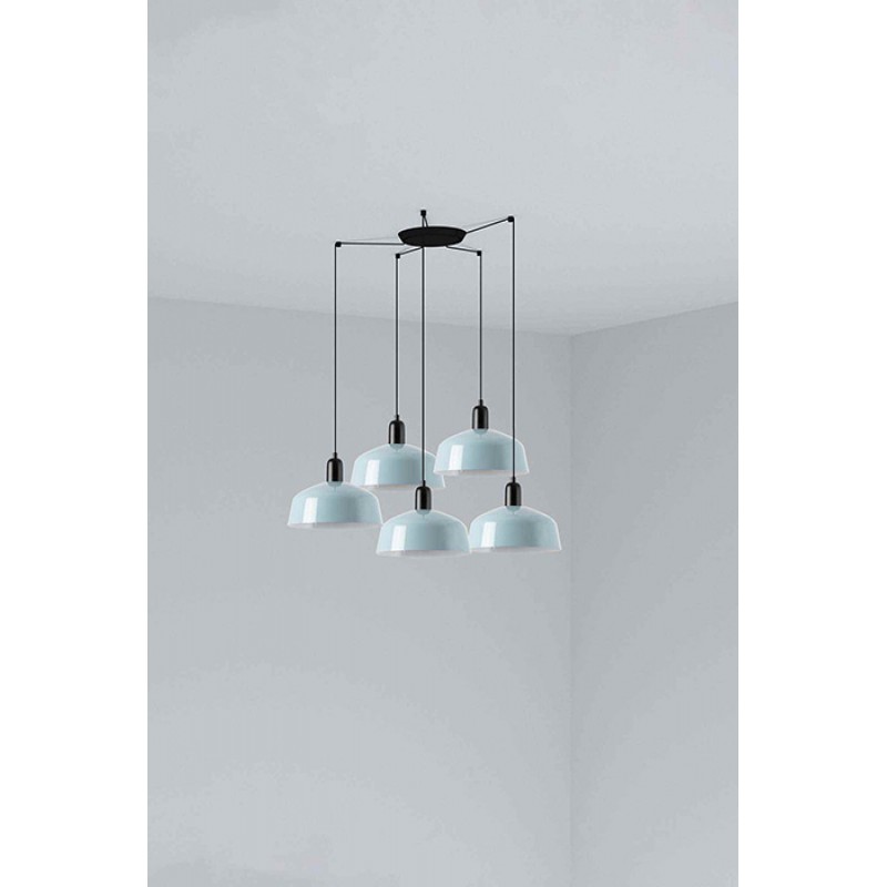 Люстра - Faro 20340-147-5L Tatawin Pendant Lamp Scr. Metal M Blue Grayish 5xE