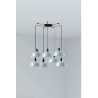 Люстра - Faro 20340-147-7L Tatawin Pendant Lamp Scr. Metal M Blue Grayish 7xE